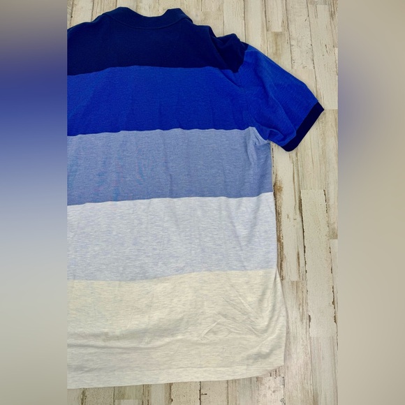 Brooks Brothers Supima Cotton Original Fit Polo Shirt XXL Pastel Striped Blue - Picture 9 of 10